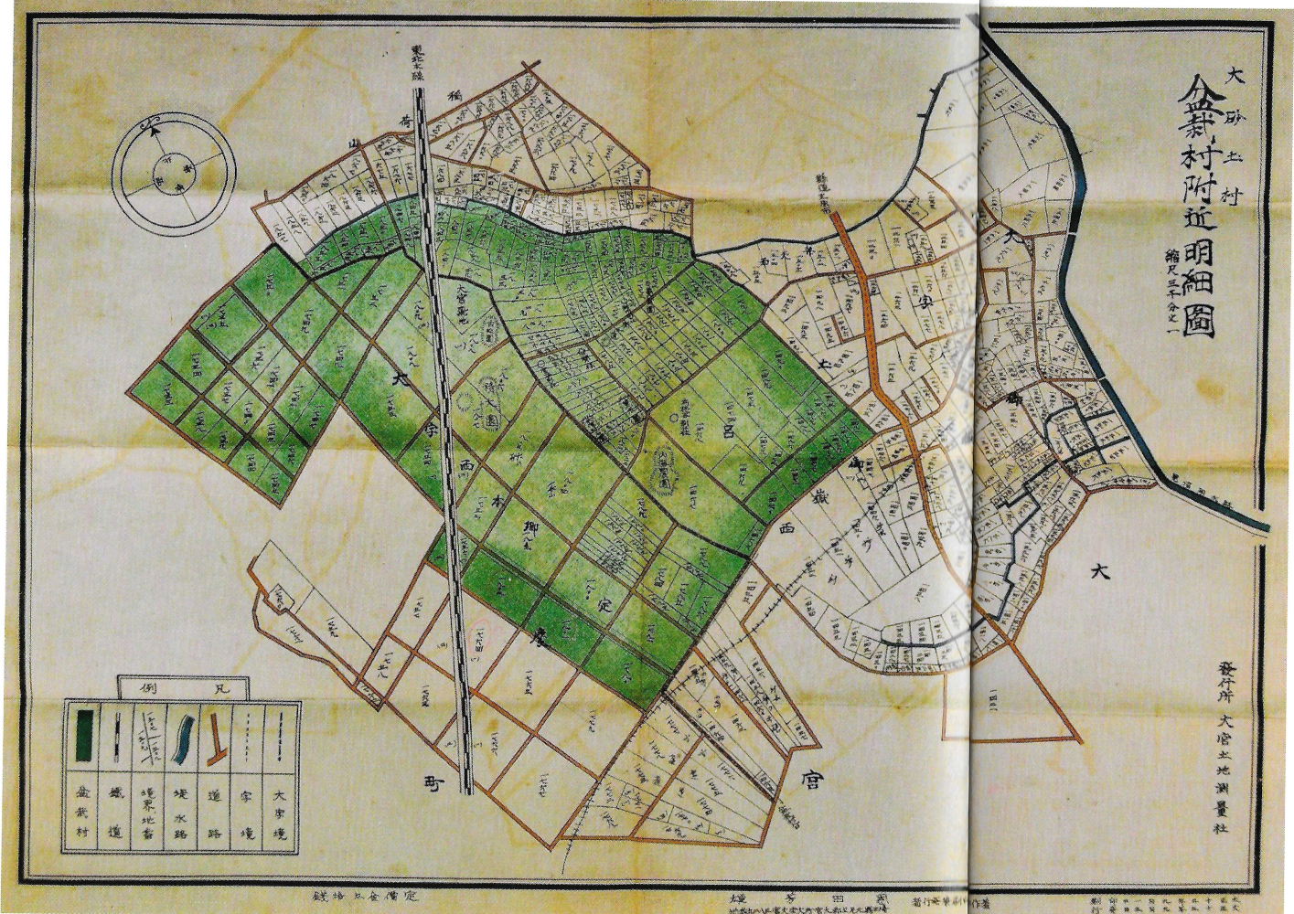 Map of Omiya, 1926, Omiya Bonsai Art Museum